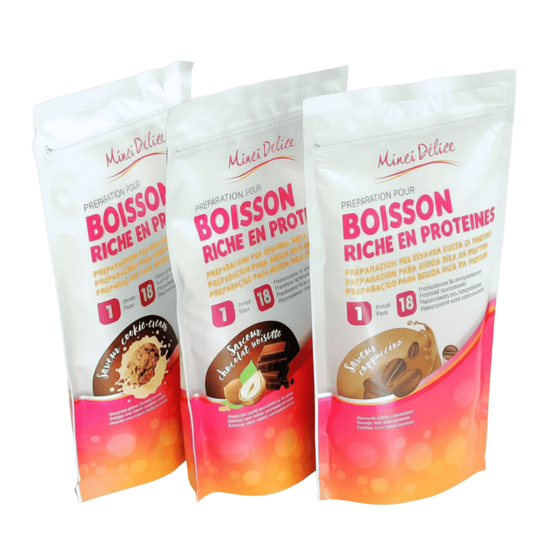 Lot Découverte 3 Maxi sachets Boissons hyperprotéinés (chocolat, noisette, cappuccino) - Mincidelice