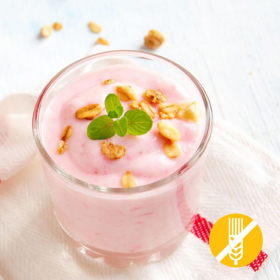 Sobremesa proteína sabor morango - entremets fraise  SEM GLÚTEN 