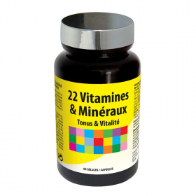 22 Vitaminas y Minerales 60 cápsulas Suplemento alimenticio