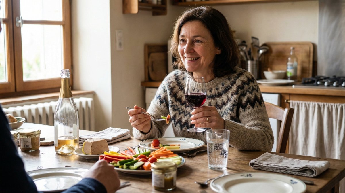 Champagne ou vin rouge : alcool le moins calorique et ordre du repas de fête - Mincidelice