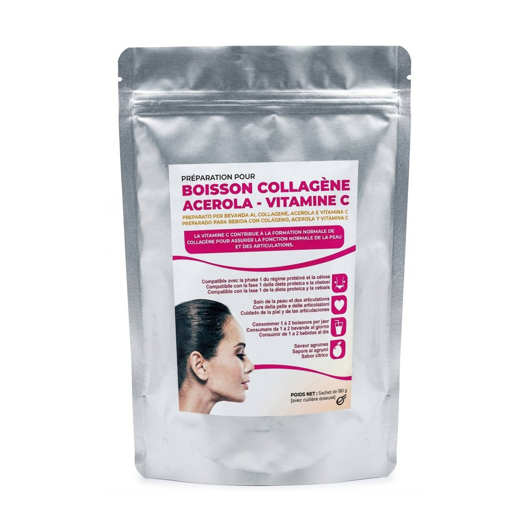 Boisson agrumes au collagène marin naturel et acérola - Mincidelice