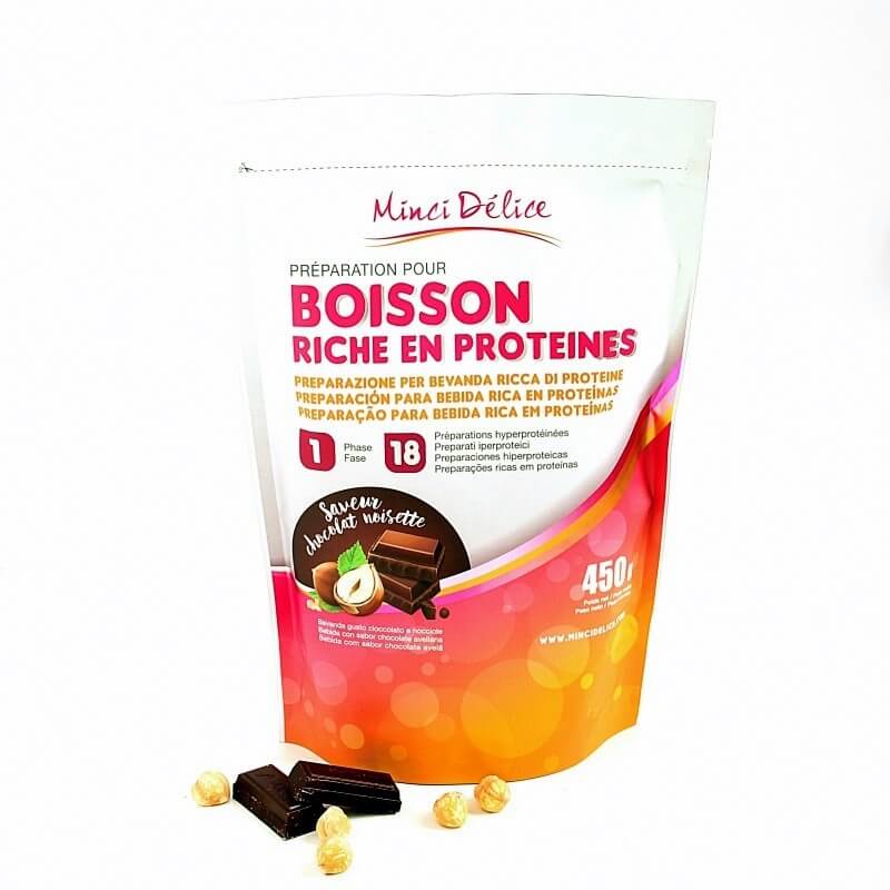 Boisson chocolat - noisette maxi 450g - Mincidelice