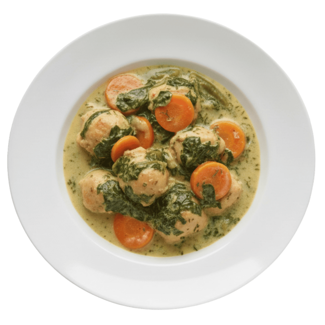 Plat cuisiné émincé de dinde aux épinards - Mincidelice
