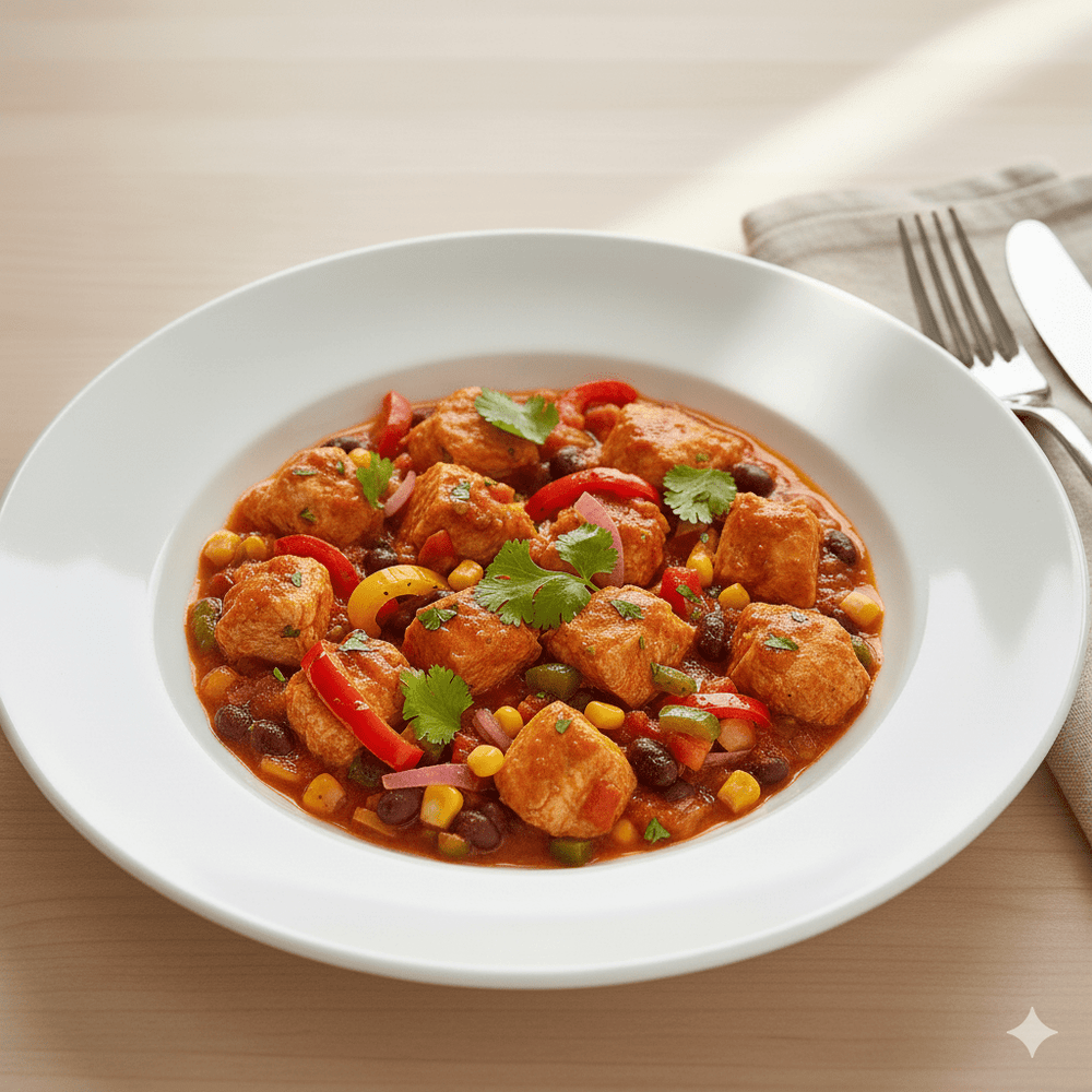 Plat cuisiné poulet à la mexicaine - Mincidelice