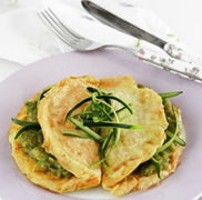 Frittata al curry ripiena di crema di zucchine