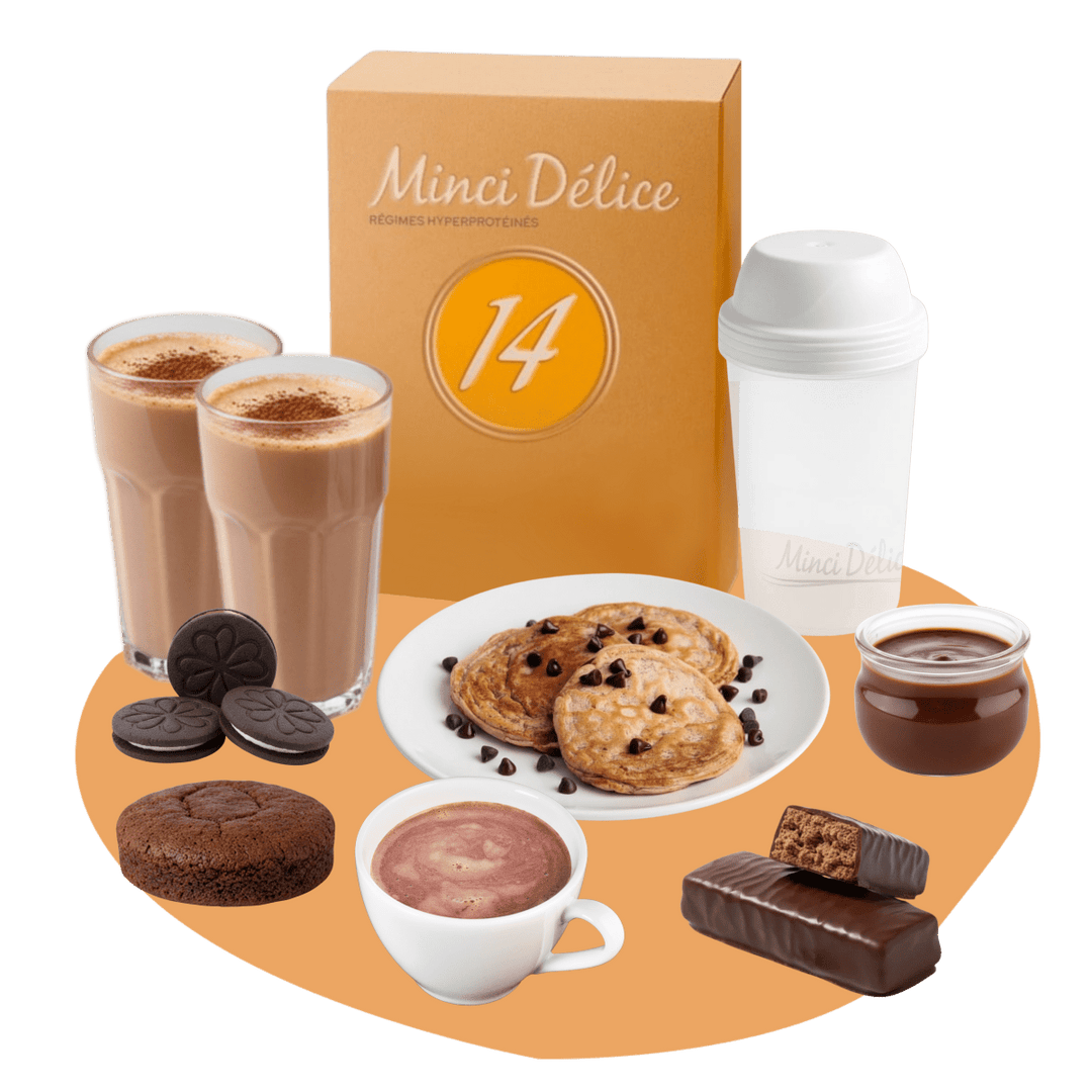 Régime hyperprotéiné 14 jours 100% chocolat - Mincidelice