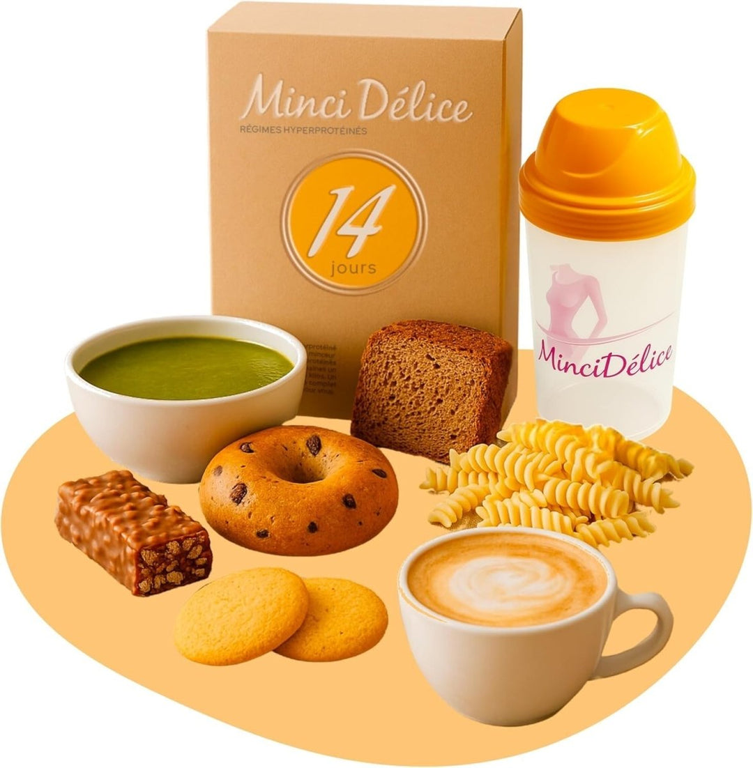 Régime hyperprotéiné 14 jours GOURMAND (jusqu'à - 5kg) - Mincidelice