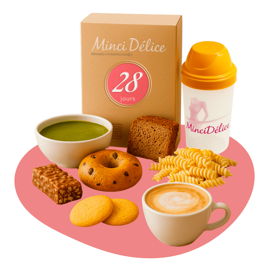 Régime hyperprotéiné 28 jours GOURMAND (jusqu'à - 9kg) - Mincidelice