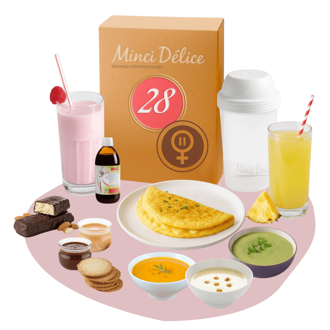 Régime hyperprotéiné 28 jours ménopause et périménopause - Mincidelice