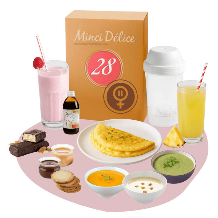 Régime hyperprotéiné 28 jours ménopause et périménopause - Mincidelice