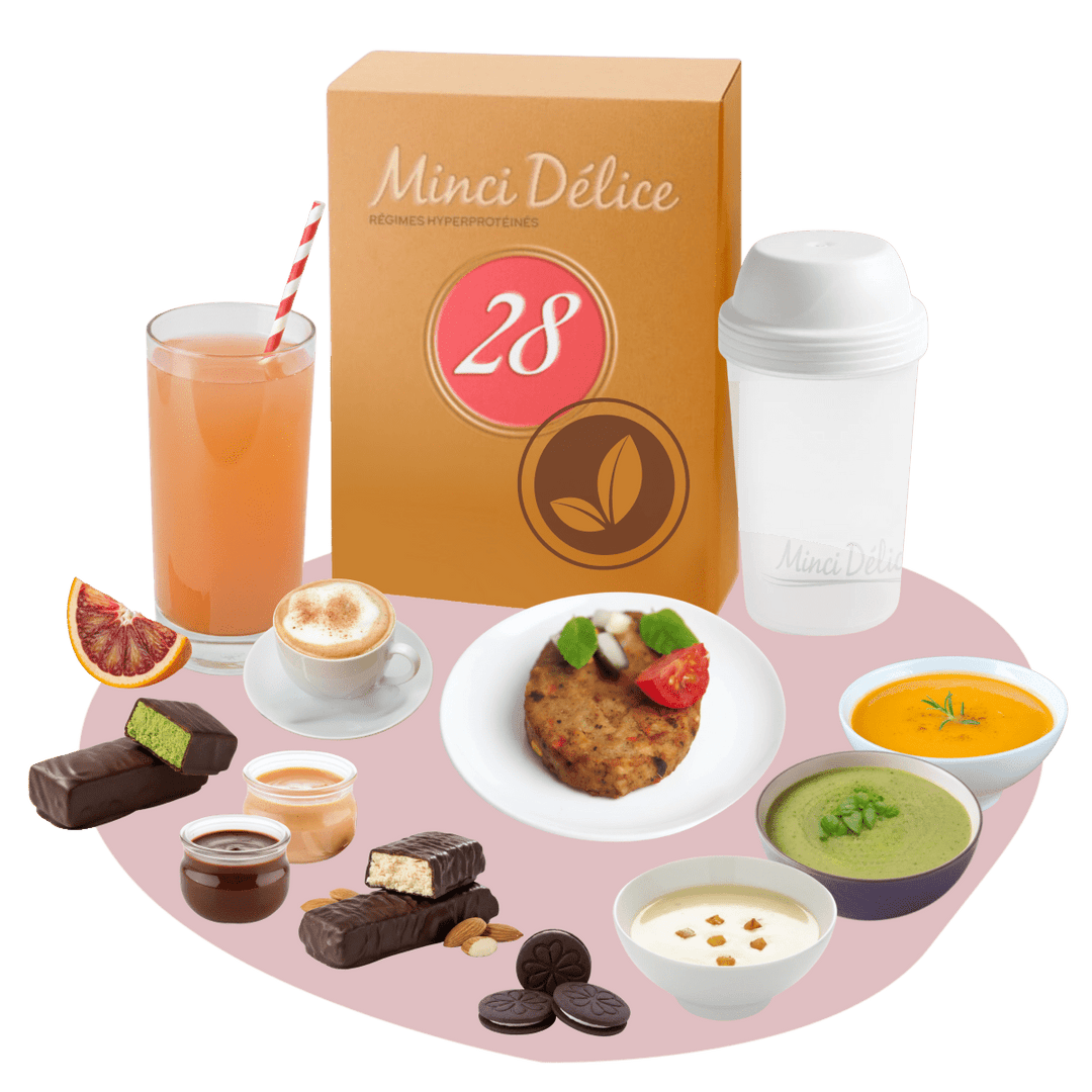 Régime hyperprotéiné végétarien pack pour 28 jours - Mincidelice