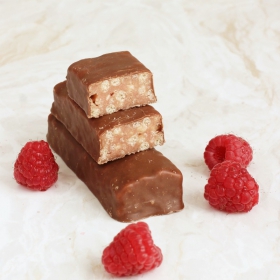 Barretta iperproteica al cioccolato melograno e lampone 44g - Barre Chocolat grenade framboise