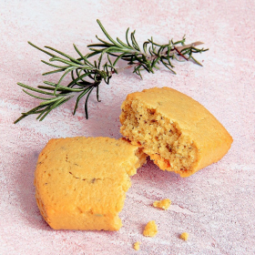 Biscotto salato iperproteico al formaggio di Capra e Rosmarino 40 g - Cake salé Chèvre Romarin