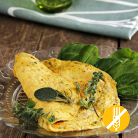 Omelette hyperprotéinée aux herbes de provence SANS GLUTEN