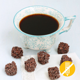 Brigadeiro crocante proteinados Cereais e Chocolate preto - Bites Chocolat SEM GLÚTEN