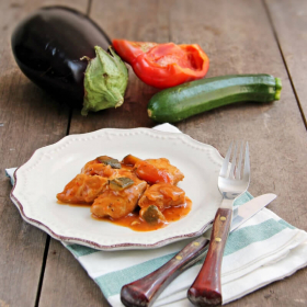 Filetti Pollo alla Basca Ratatouille - Aiguillettes Poulet basquaise