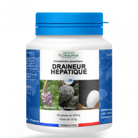 Drenante hepático 60 cápsulas de 325 mg complemento alimenticio